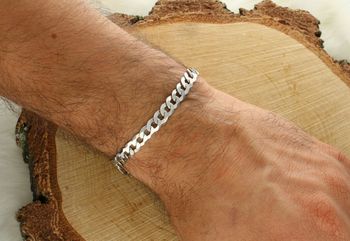 Bransoletka męska rodowana ze srebra 925, model pancerka DIA-BRA-759977R-180-925. Waga ok. 11,50 g. Klasyczny i trwały dodatek, idealny na prezent. 2.jpg